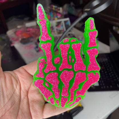 Rock On (neon green & pink)