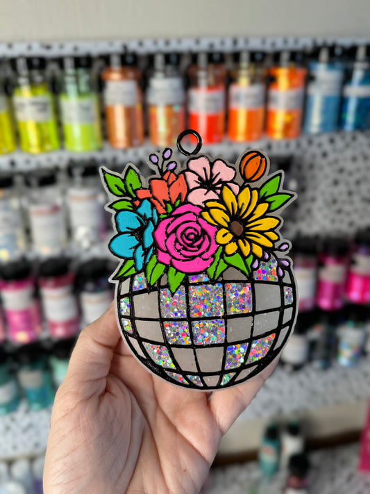 Floral disco ball