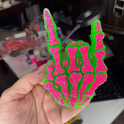 Rock On (neon green & pink)