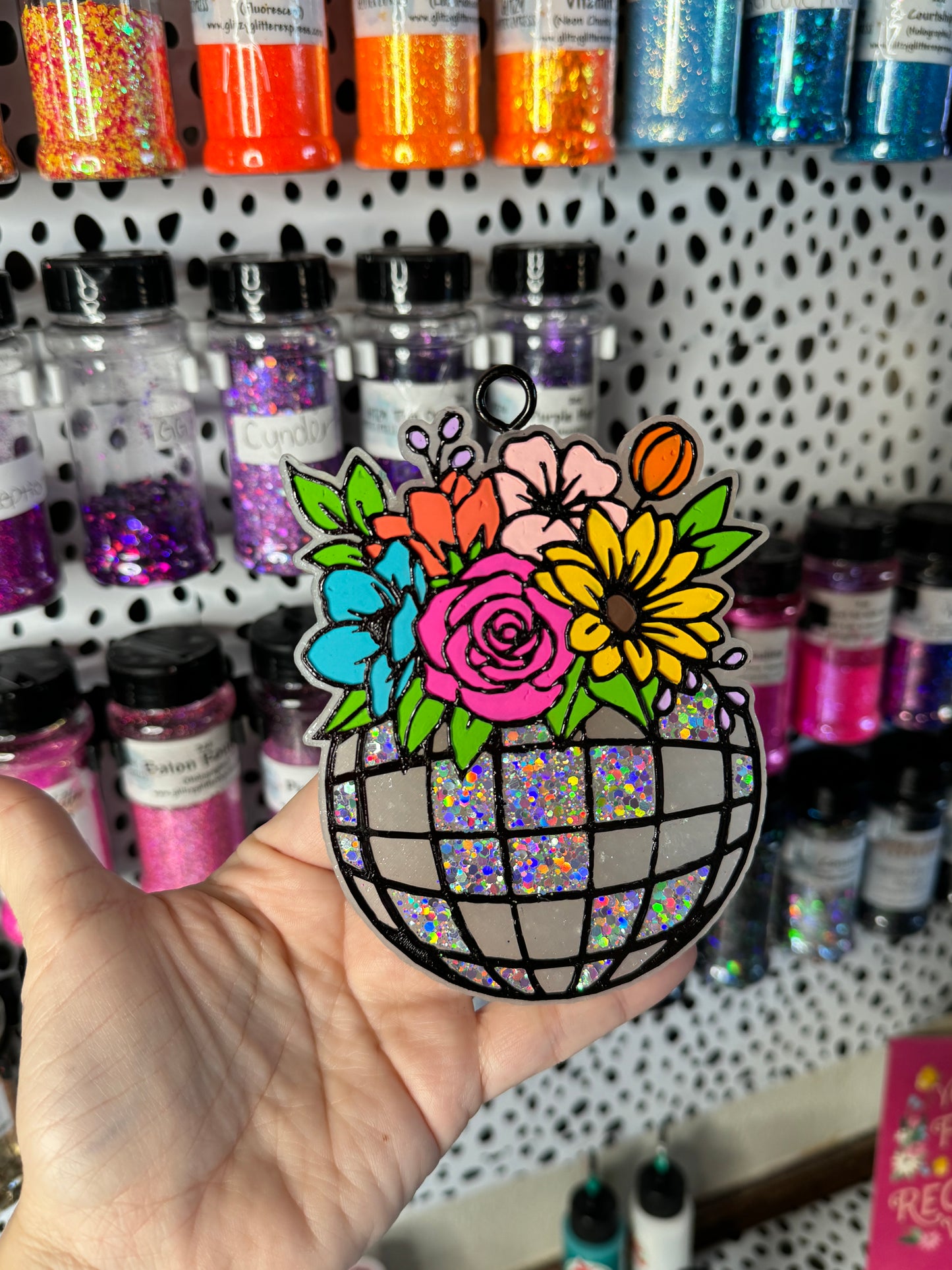 Floral disco ball